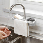 Adjustable Kitchen Sink Faucet Drain Rack | StorageOZ