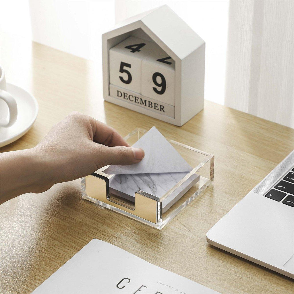 Sticky Note Desktop Box in Six Finishes Set | StorageOZ