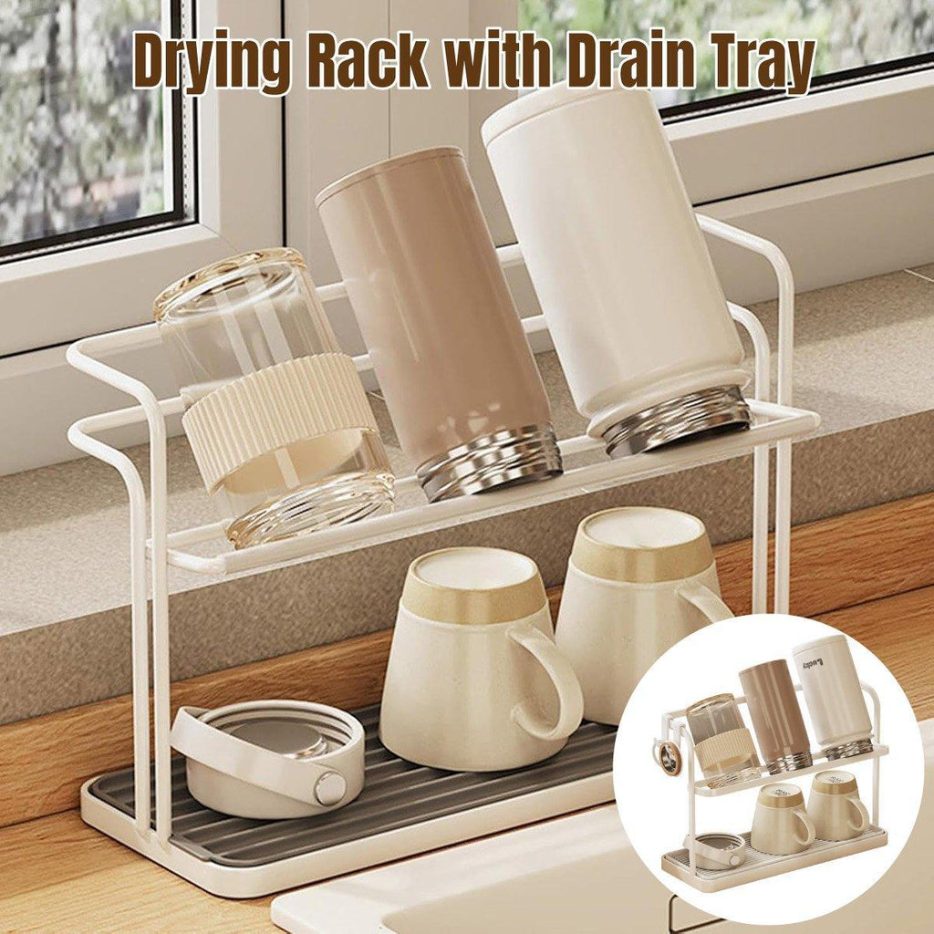 Two Layer Cup Drying Rack Two Sizes Rack | StorageOZ