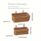 Wall Hanging Rattan Fruit Basket Two Sizes | StorageOZ