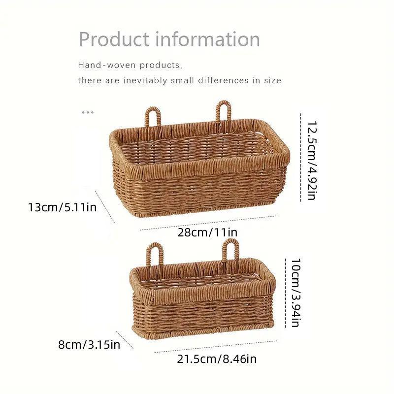 Wall Hanging Rattan Fruit Basket Two Sizes | StorageOZ