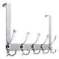 5 Hook Stainless Steel Over Door Coat Rack | StorageOZ
