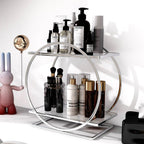 2 Tier Circular Cosmetics Rack Two Colours | StorageOZ