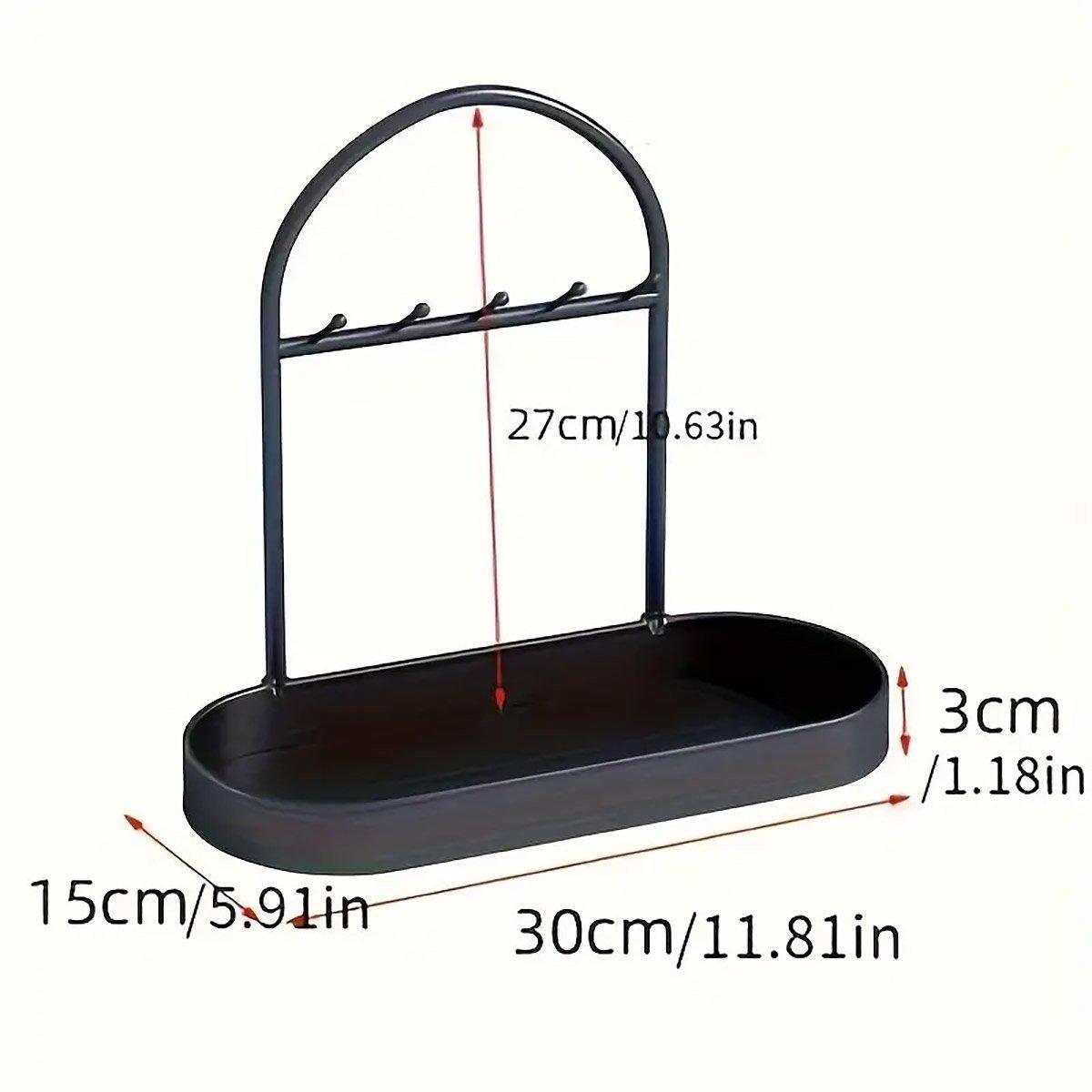 Entryway Key Hanger Rack in Black or White | StorageOZ