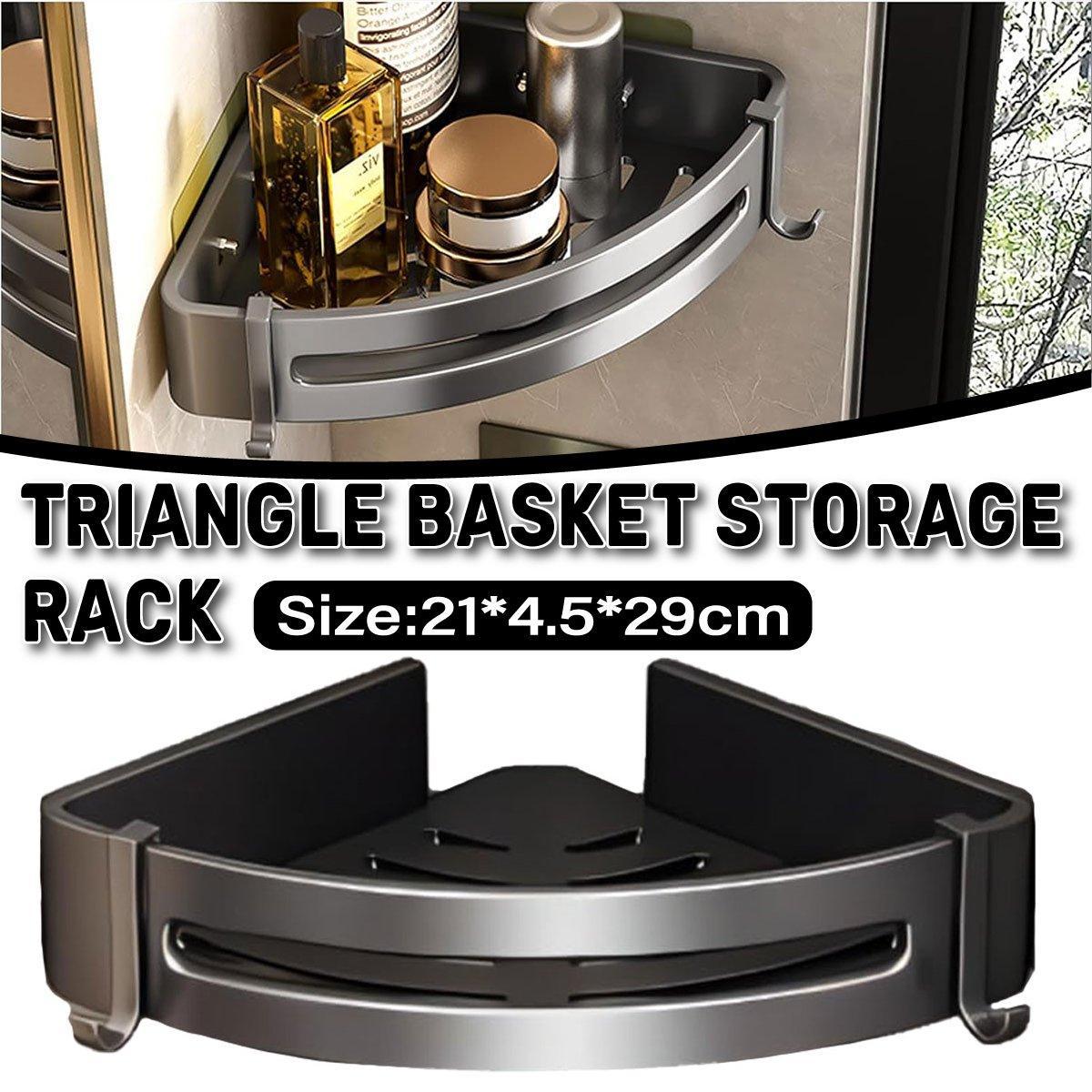 Single Tier Triangle Bathroom Storage Basket | StorageOZ