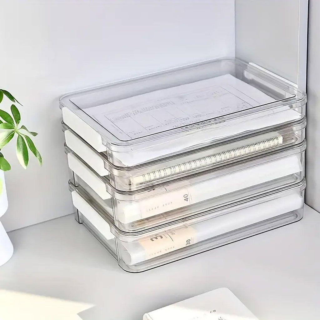 A4 Transparent File Storage Box Two Sizes | StorageOZ