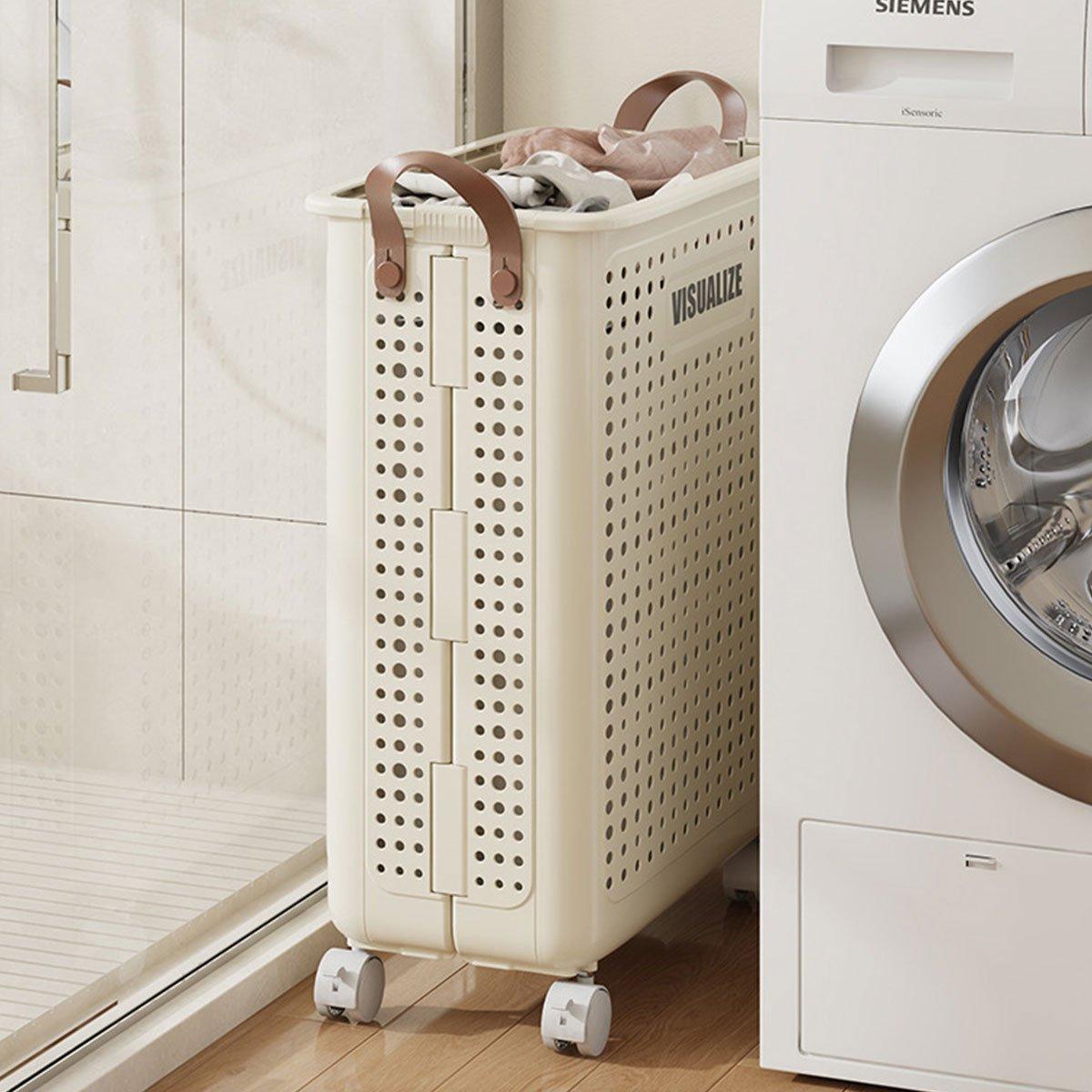 Folding Ventilated Laundry Basket Hamper | StorageOZ