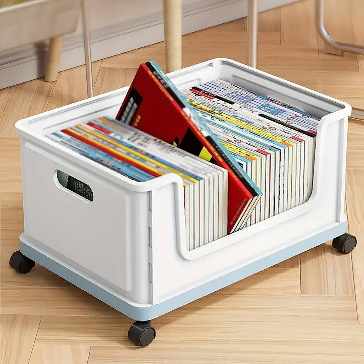Under Desk Rolling Book Box Three Colours | StorageOZ