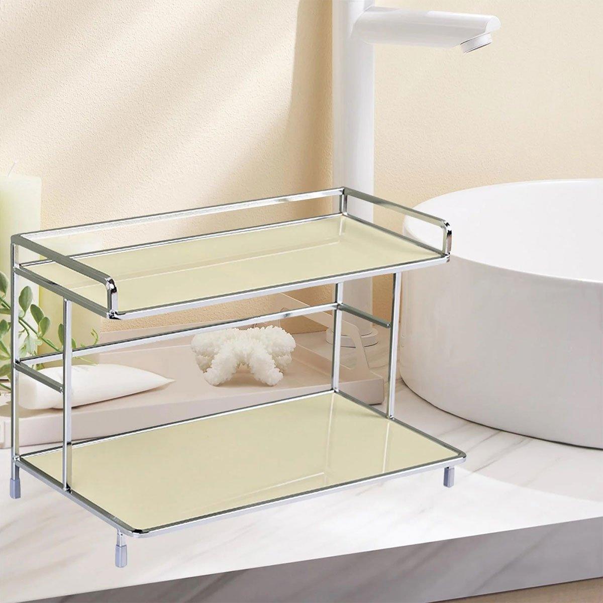 Two Tier Iron Cup Storage Rack Two Colours | StorageOZ