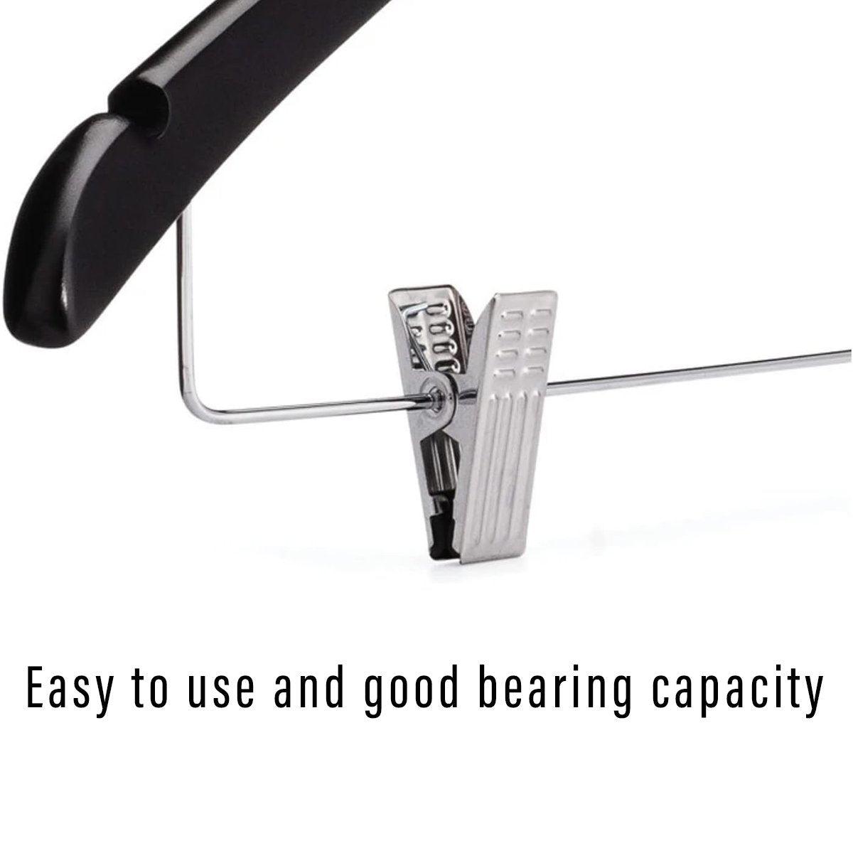 10 Pcs Wooden Clip Clothes Hangers Two Finishes | StorageOZ