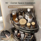 Black Corner Shower Caddy with Drain Slots | StorageOZ