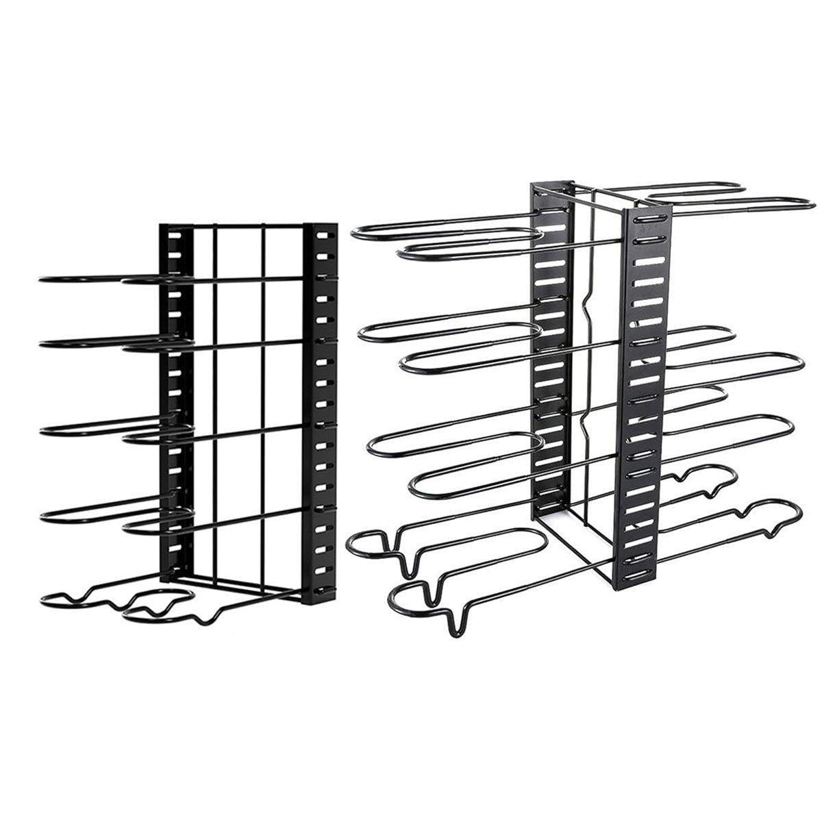 Vertical Iron Pot Lid Rack in Two Heights | StorageOZ