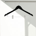 10 Pcs Wooden Clip Clothes Hangers Two Finishes | StorageOZ