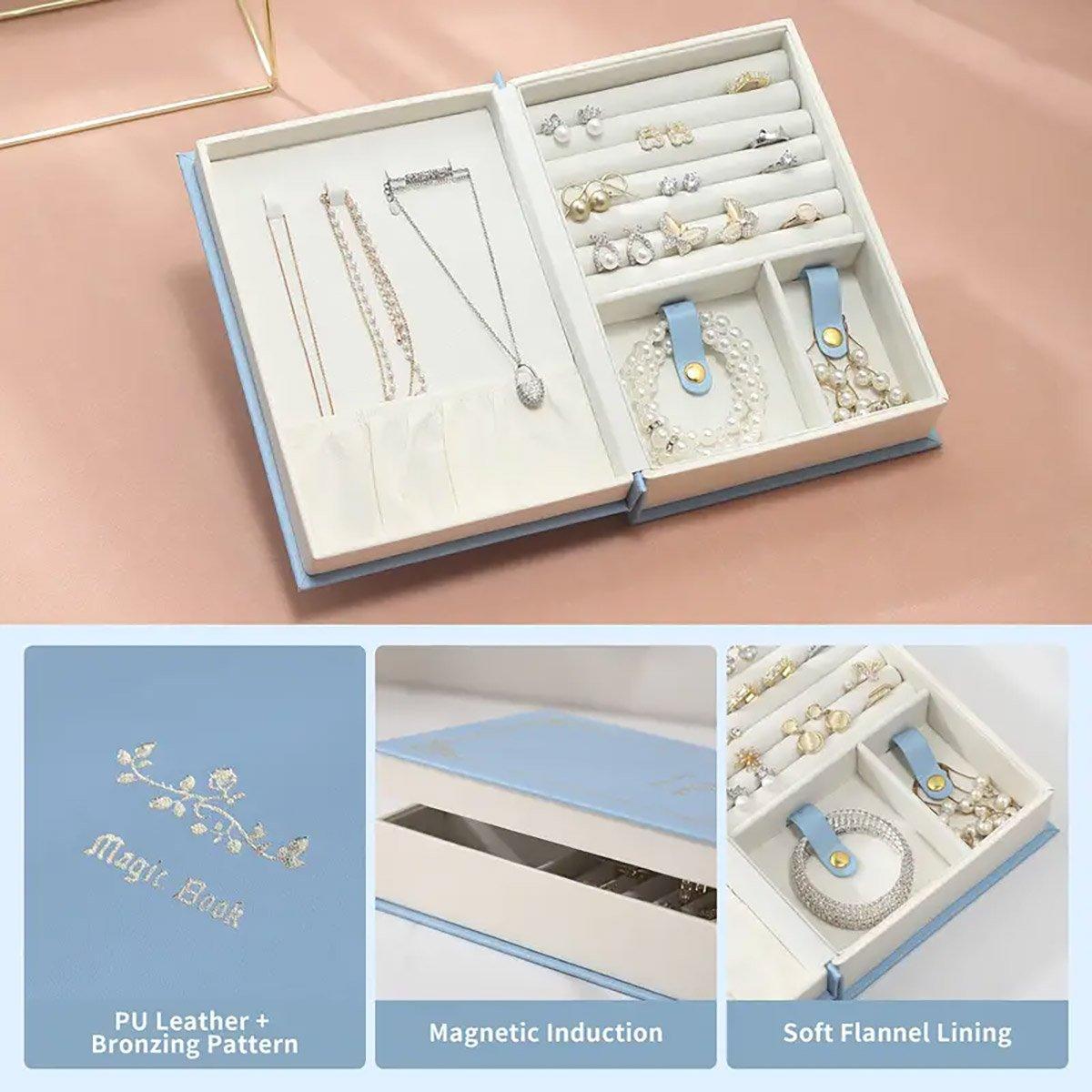 Book Style Jewellery Box in Three Colours | StorageOZ