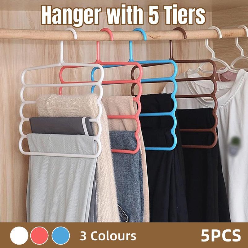 5 Pcs Five Layer Trouser Racks Three Colours | StorageOZ