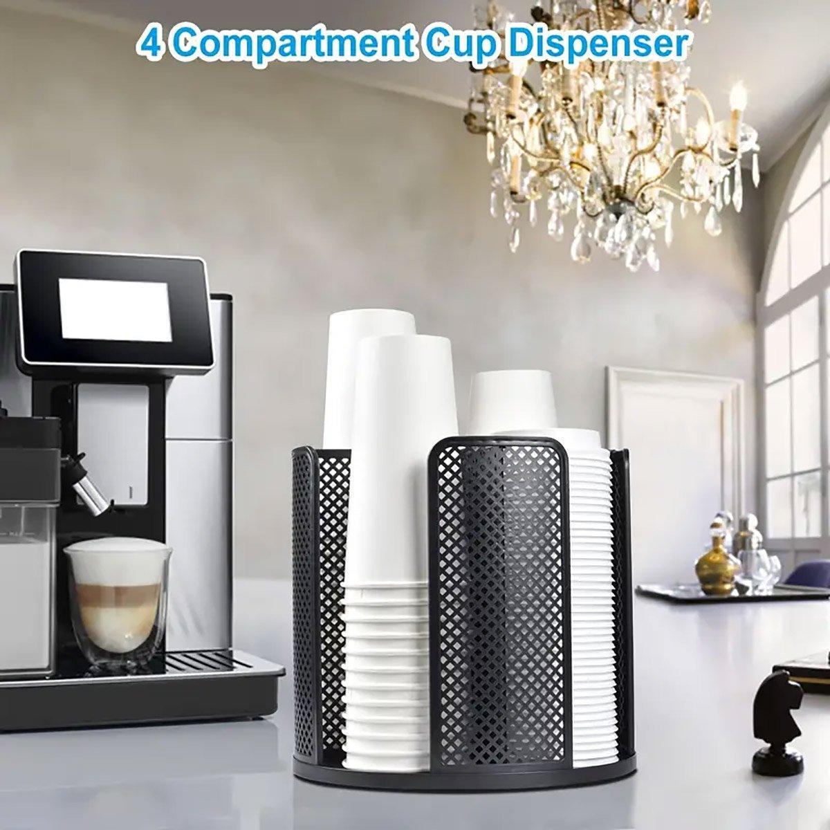 4 Compartment Rotating Cup Holder Three Colours | StorageOZ