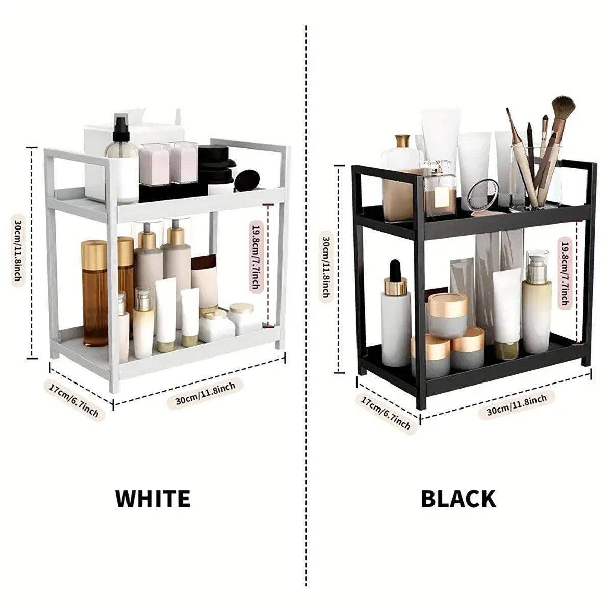 Two Tier Skincare Storage Rack Two Colours | StorageOZ