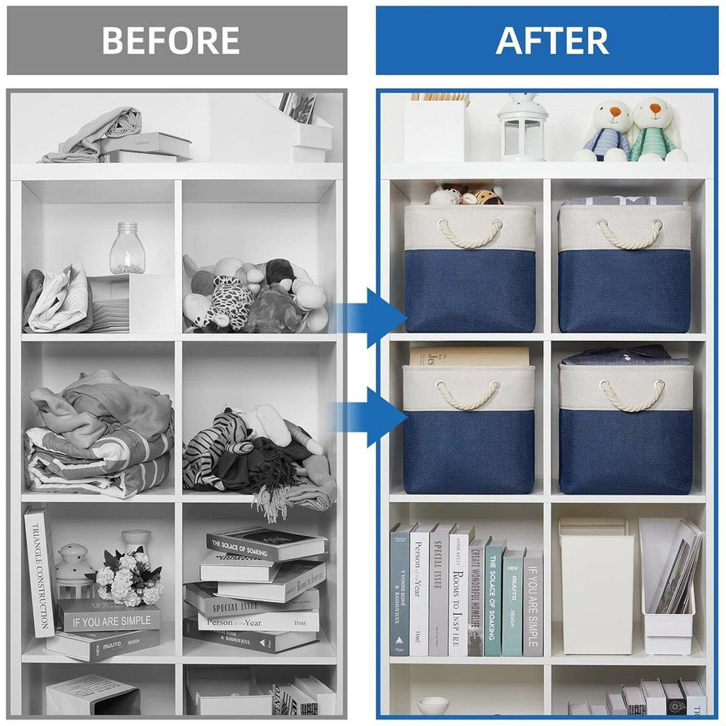 Foldable Linen Laundry Basket Six Colour Pairs | StorageOZ
