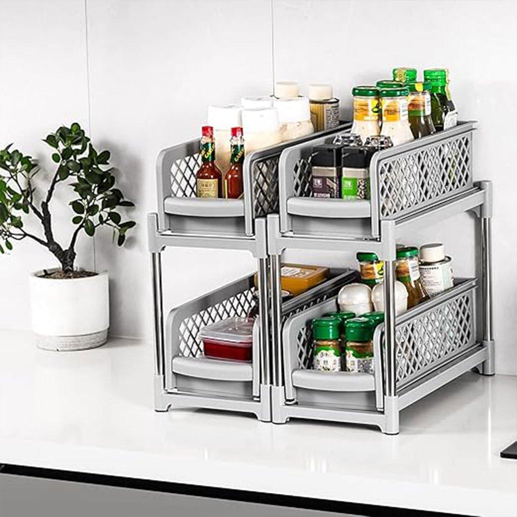 Pull Out Spice Drawer Rack in Two Colours | StorageOZ