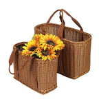 Rattan Style Woven Storage Basket Two Sizes | StorageOZ