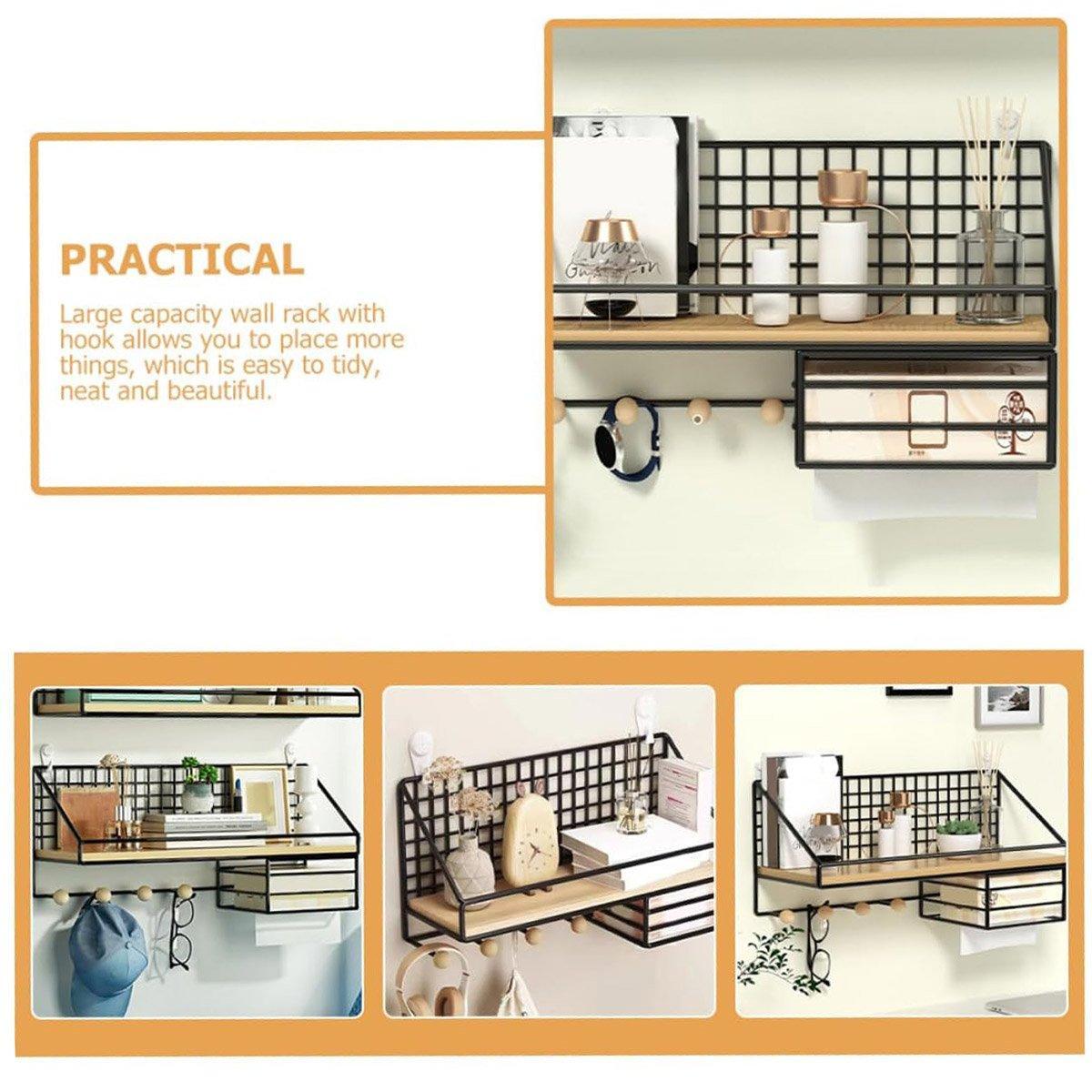 Iron Wood Wall Storage Rack Four Variants | StorageOZ