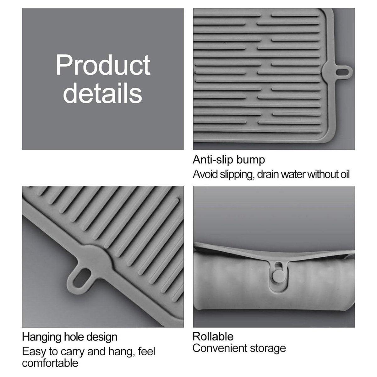 20cm Silicone Kitchen Drain Mat Two Colours | StorageOZ