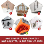 Swan Faucet Drain Basket Green or Orange | StorageOZ