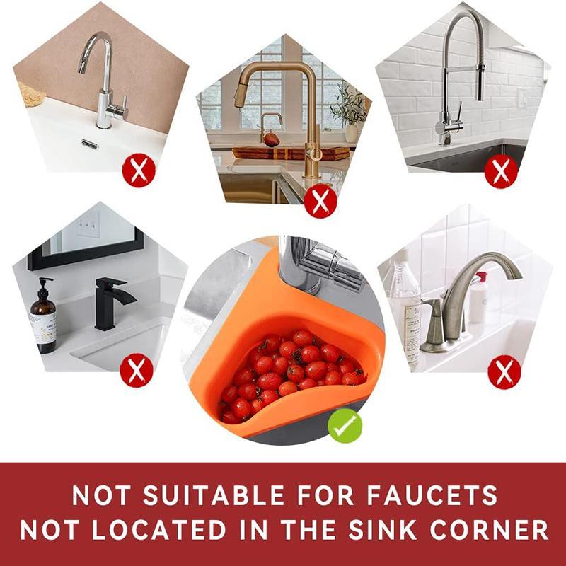 Swan Faucet Drain Basket Green or Orange | StorageOZ