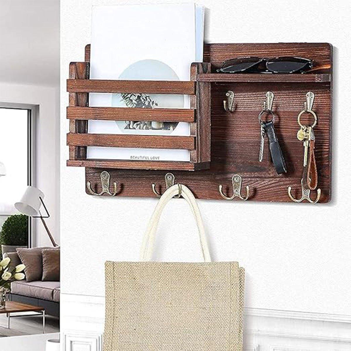 Wood Look Wall Shelf Storage Organiser Set | StorageOZ