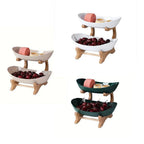 2 Tier Bamboo Fruit Tray in Three Colours | StorageOZ