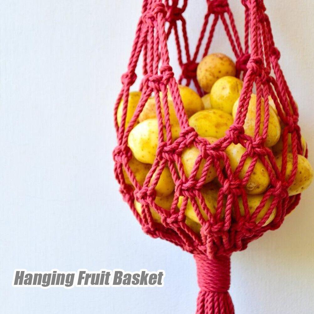 Hanging Rope Fruit Basket in Two Colours | StorageOZ