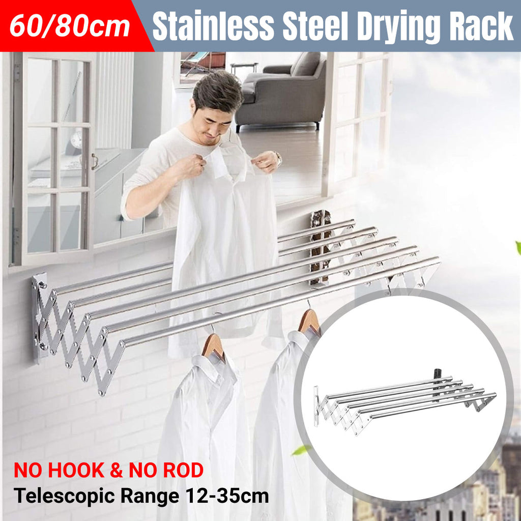 Accordion Steel Drying Rack Two Lengths Set | StorageOZ
