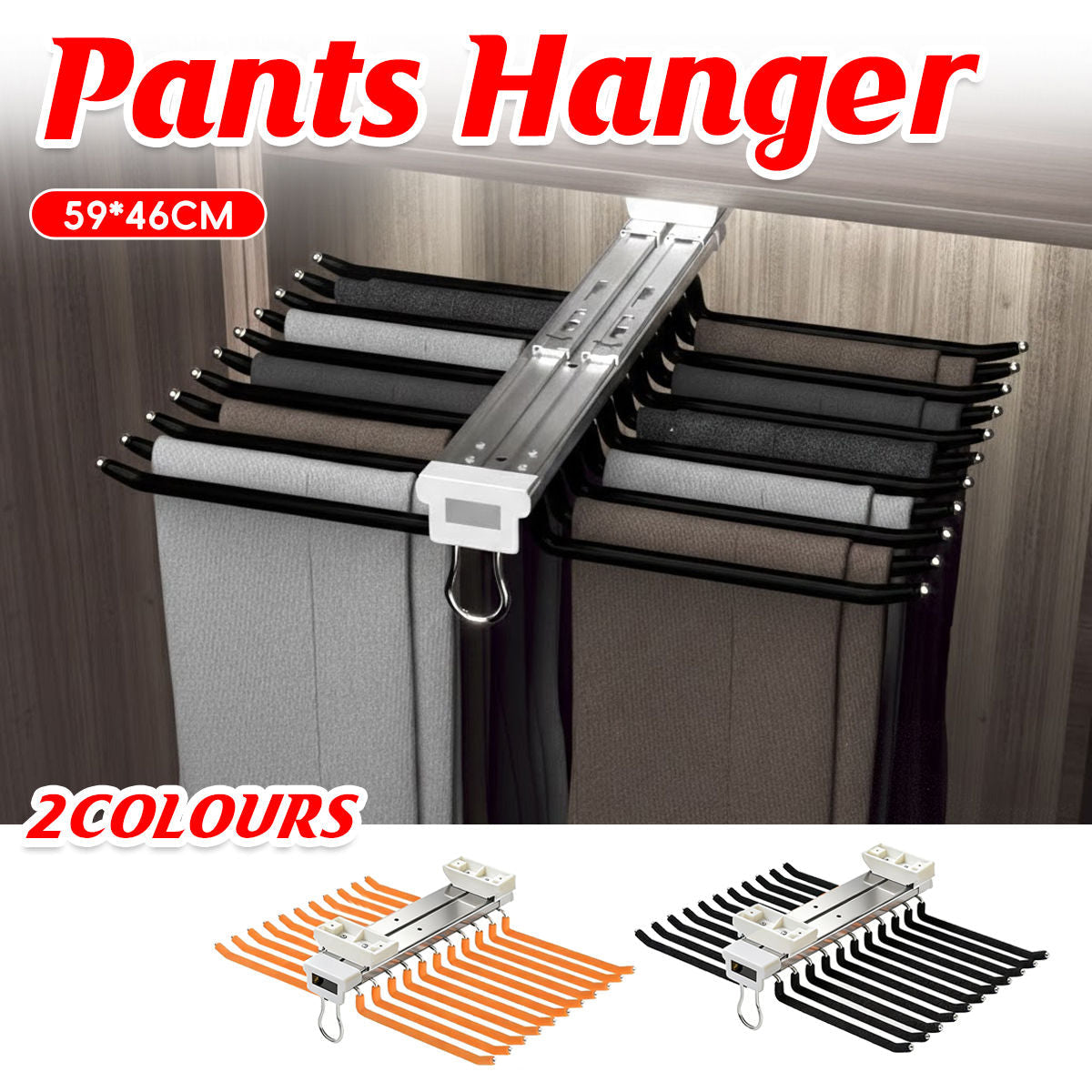 22 Arm Sliding Trouser Hanger Two Colours | StorageOZ