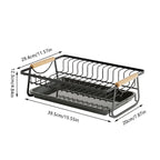 Iron Dish Rack Wood Handles Two Colours Set | StorageOZ