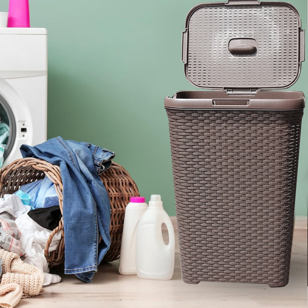 Rattan Style Laundry Basket Two Colours Set | StorageOZ