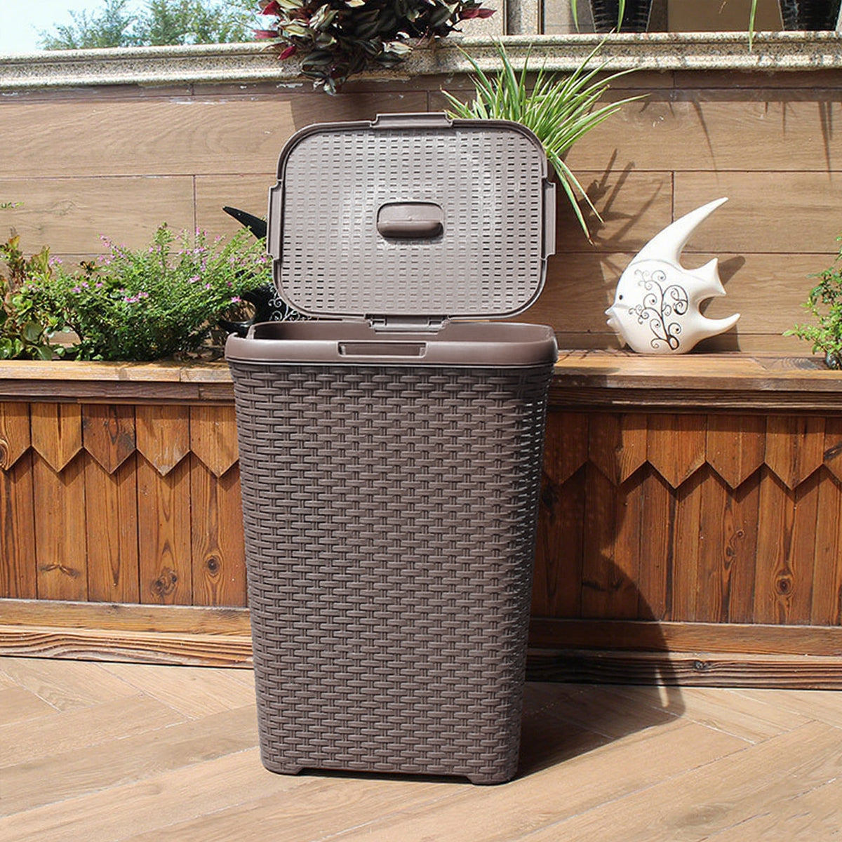Rattan Style Laundry Basket Two Colours Set | StorageOZ