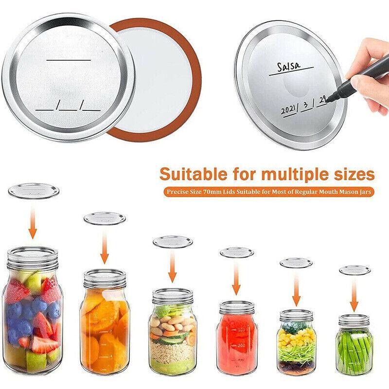 Mason Jar Lids 12pcs for Regular Mouth Jars | StorageOZ