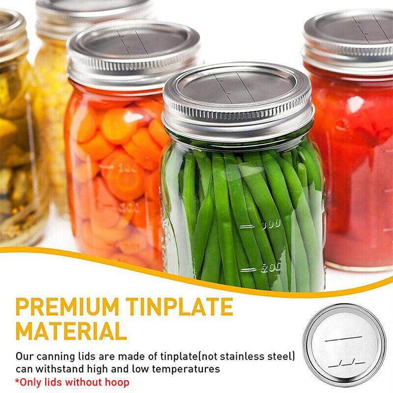 Mason Jar Lids 12pcs for Regular Mouth Jars | StorageOZ