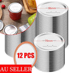 Mason Jar Lids 12pcs for Regular Mouth Jars | StorageOZ