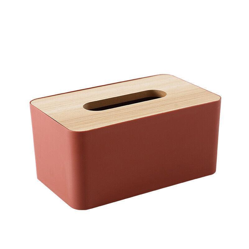 PP Wood Tissue Box Cover in Four Colours | StorageOZ