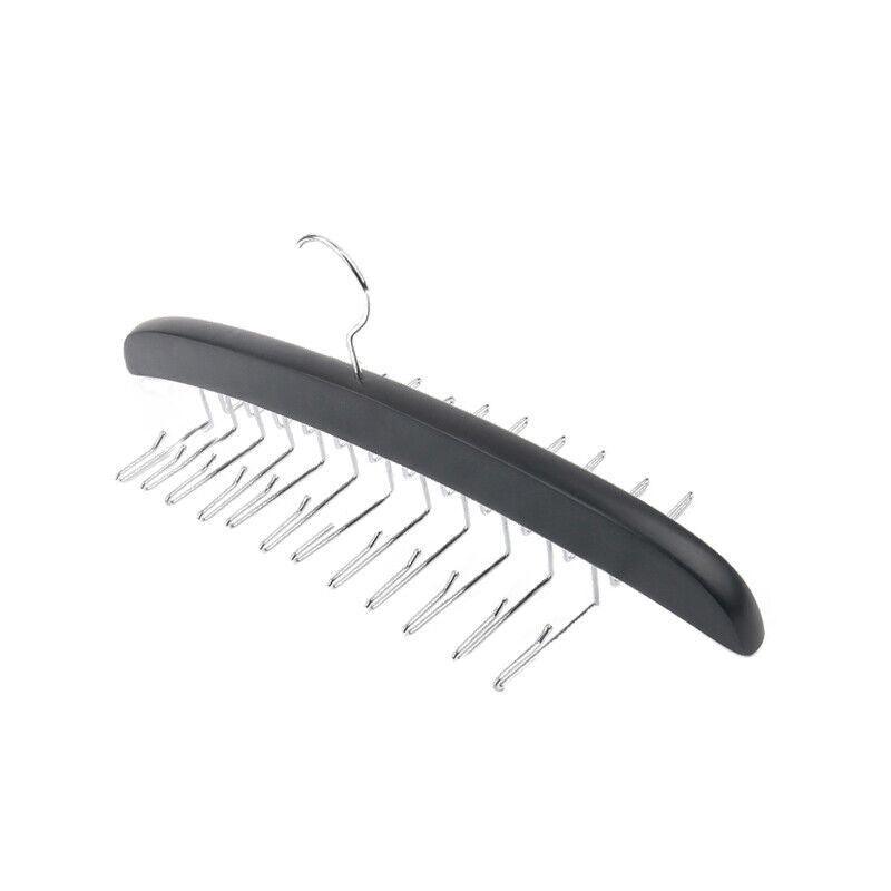 Wood Tie Scarf Hanger with 24 Fold Hooks | StorageOZ