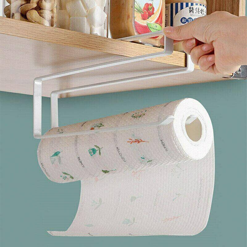 No Drill Iron Paper Towel Holder Two Colours | StorageOZ
