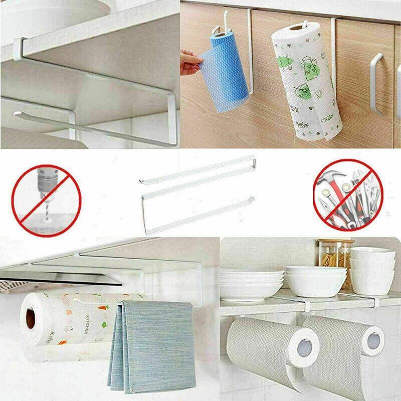 No Drill Iron Paper Towel Holder Two Colours | StorageOZ