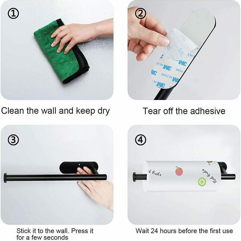 Adhesive Wall Paper Roll Holder Two Colours | StorageOZ