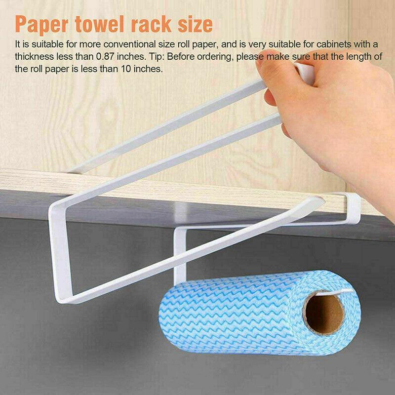 No Drill Iron Paper Towel Holder Two Colours | StorageOZ