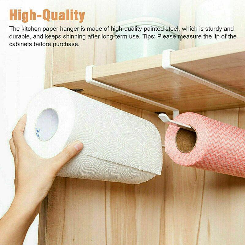 No Drill Iron Paper Towel Holder Two Colours | StorageOZ
