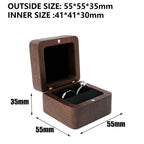 Walnut Wood Ring Box with Velvet Lining Case | StorageOZ
