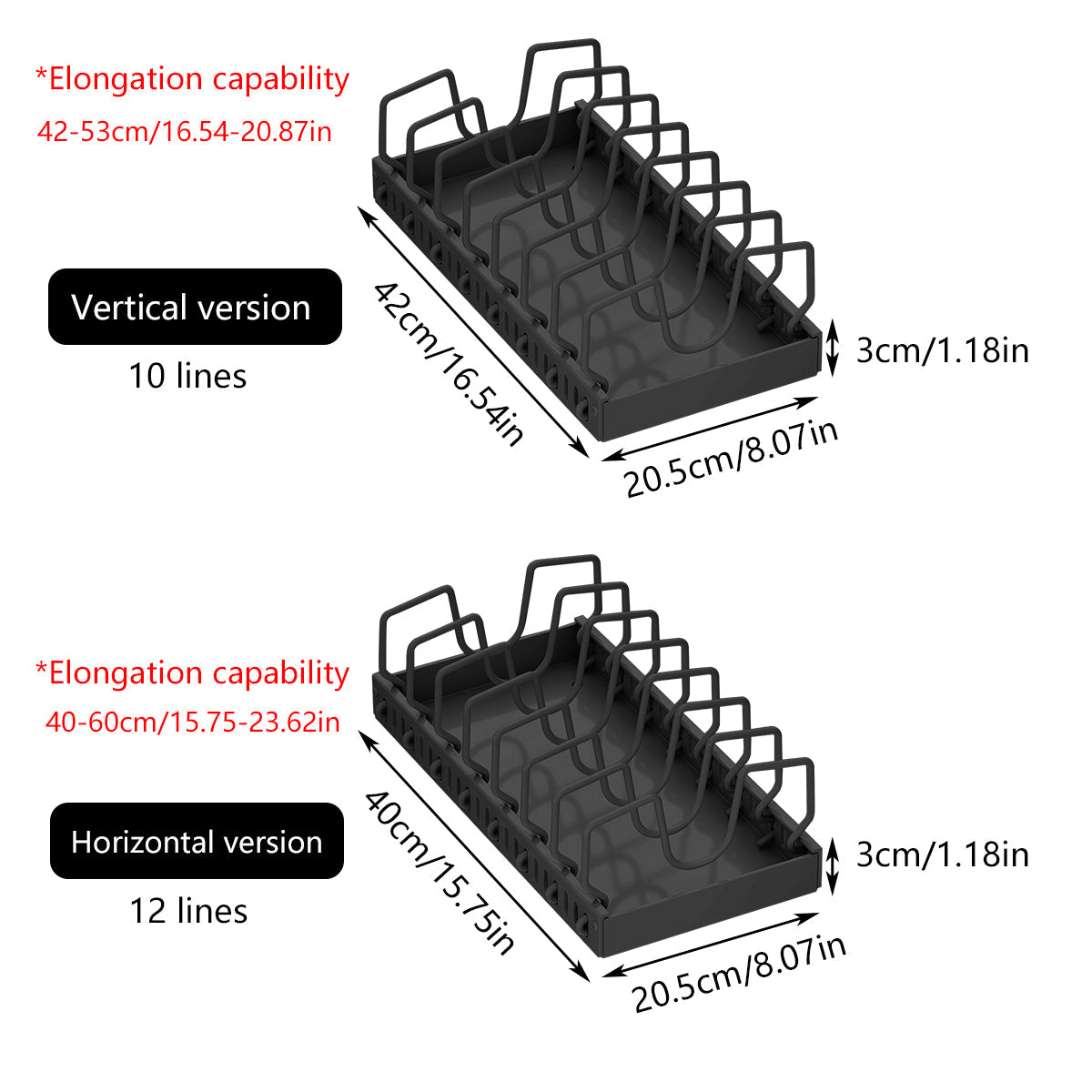 Adjustable Pot Rack Horizontal or Vertical | StorageOZ