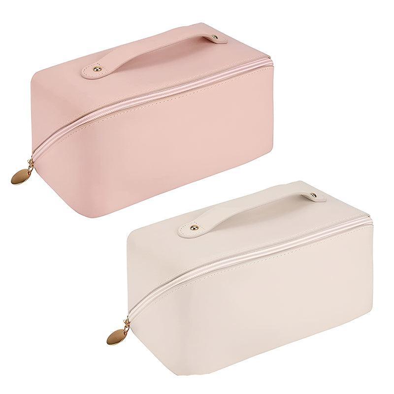 Wired Opening PU Travel Makeup Bag Two Colours | StorageOZ