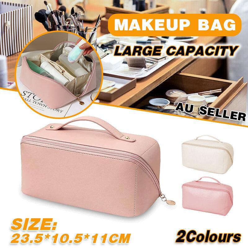 Wired Opening PU Travel Makeup Bag Two Colours | StorageOZ